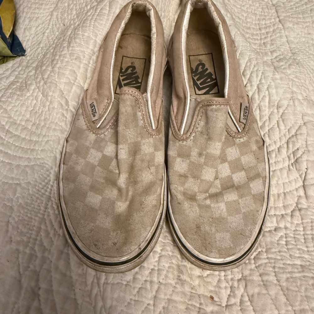 Vans Slip-On Checkerboard Sneakers - Light Pink